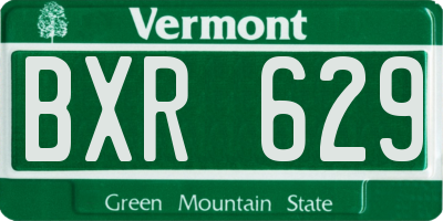 VT license plate BXR629