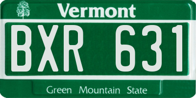 VT license plate BXR631