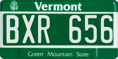 VT license plate BXR656