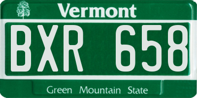 VT license plate BXR658