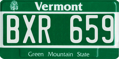 VT license plate BXR659