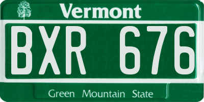 VT license plate BXR676