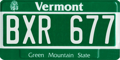 VT license plate BXR677