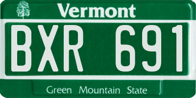 VT license plate BXR691