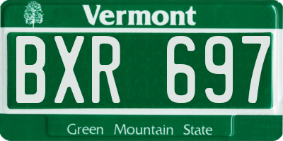 VT license plate BXR697
