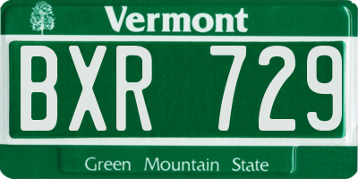 VT license plate BXR729