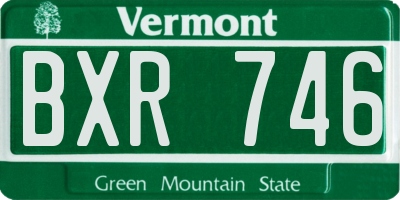 VT license plate BXR746