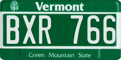 VT license plate BXR766