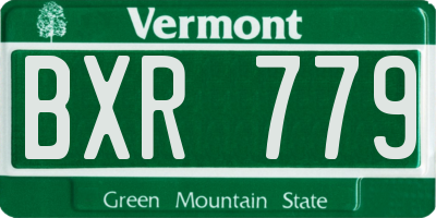 VT license plate BXR779