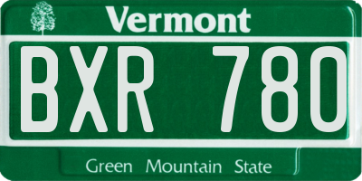 VT license plate BXR780