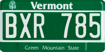 VT license plate BXR785