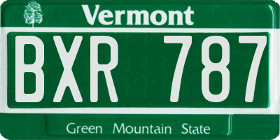 VT license plate BXR787