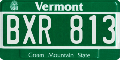 VT license plate BXR813