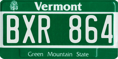 VT license plate BXR864