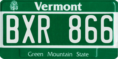 VT license plate BXR866