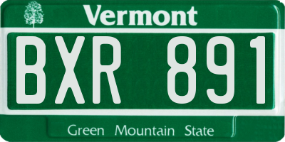 VT license plate BXR891