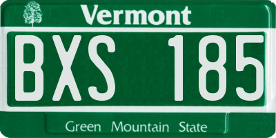 VT license plate BXS185