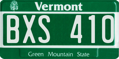 VT license plate BXS410