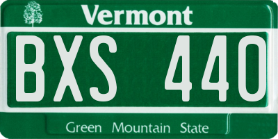 VT license plate BXS440