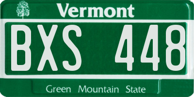 VT license plate BXS448
