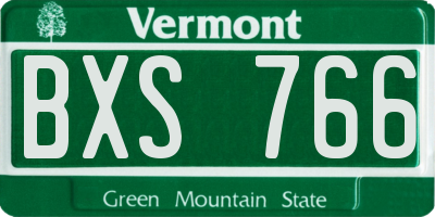 VT license plate BXS766