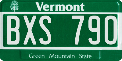 VT license plate BXS790