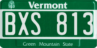 VT license plate BXS813