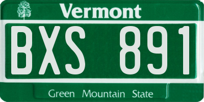 VT license plate BXS891