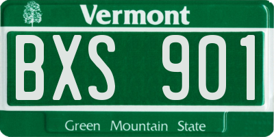 VT license plate BXS901
