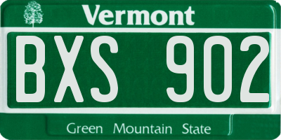 VT license plate BXS902