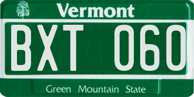 VT license plate BXT060