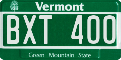 VT license plate BXT400