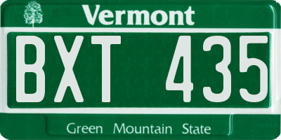 VT license plate BXT435
