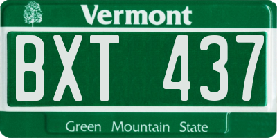 VT license plate BXT437