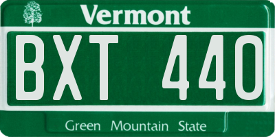 VT license plate BXT440