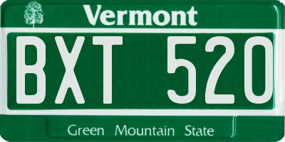 VT license plate BXT520