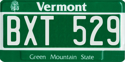 VT license plate BXT529