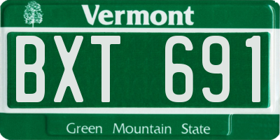 VT license plate BXT691