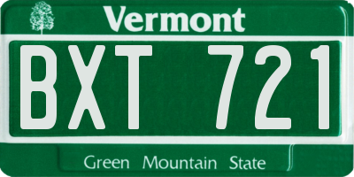 VT license plate BXT721