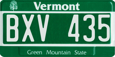 VT license plate BXV435