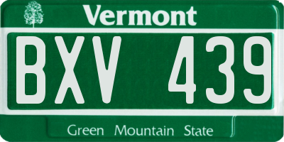 VT license plate BXV439