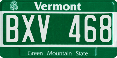 VT license plate BXV468