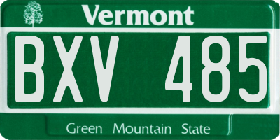 VT license plate BXV485