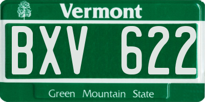VT license plate BXV622