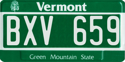 VT license plate BXV659
