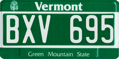 VT license plate BXV695