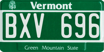 VT license plate BXV696