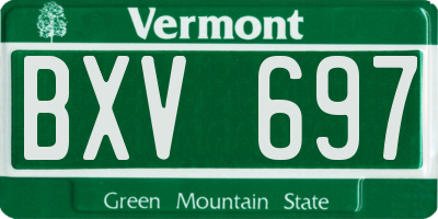 VT license plate BXV697