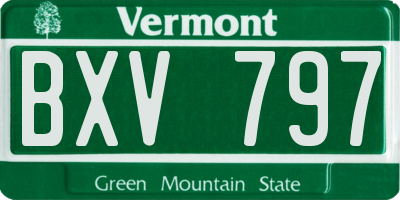 VT license plate BXV797