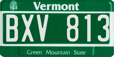 VT license plate BXV813